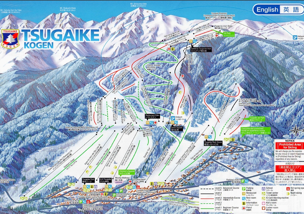 Hakuba Tsugaike Trail Map