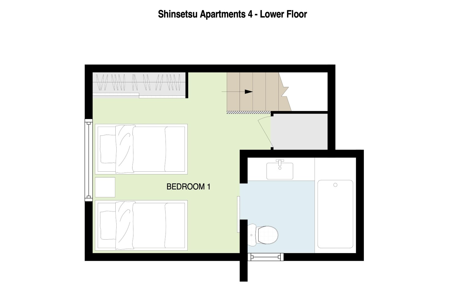 Shinsetsu #4 - 2 Bedroom / 2 Bathroom Apartment image 1
