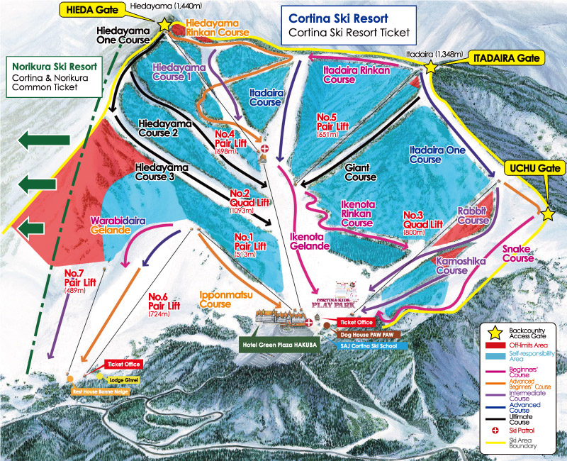 Hakuba Cortina Trail Map