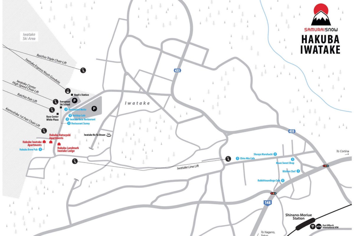 Hakuba Iwatake Village Map