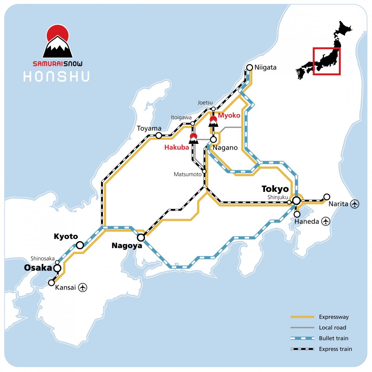 Myoko to Hakuba