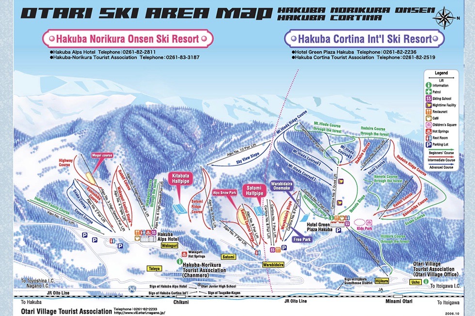 Hakuba Cortina Ski Resort Map