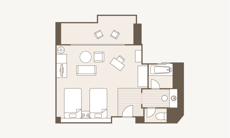 Tokyu Hotel Deluxe Room Floorplan