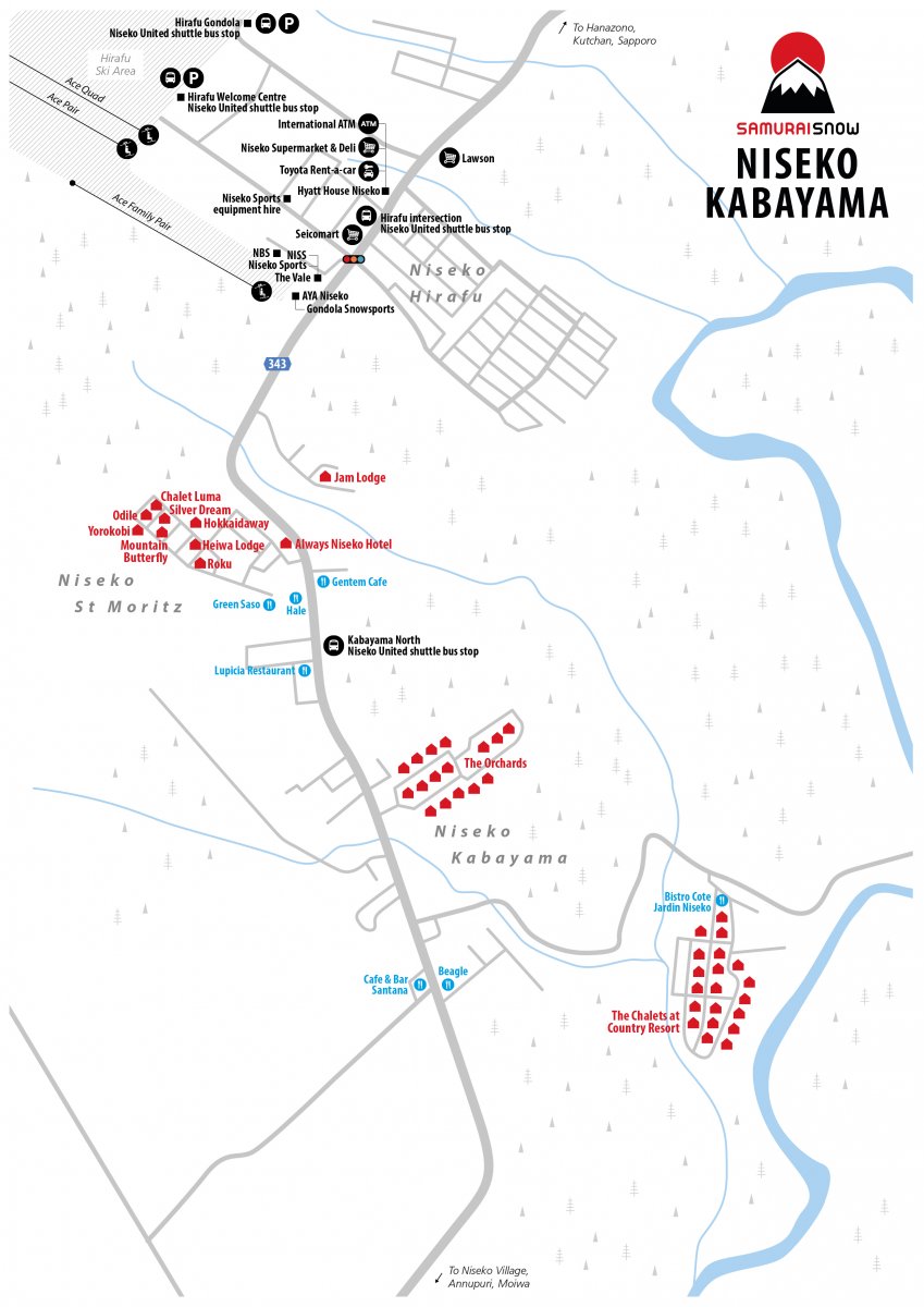Niseko Kabayama map