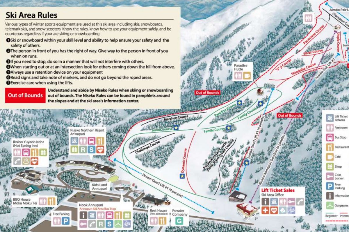 Niseko Annupuri Ski Resort Map