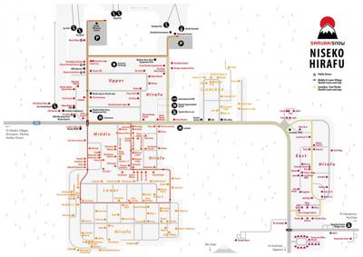 Niseko Hirafu Accommodation Map