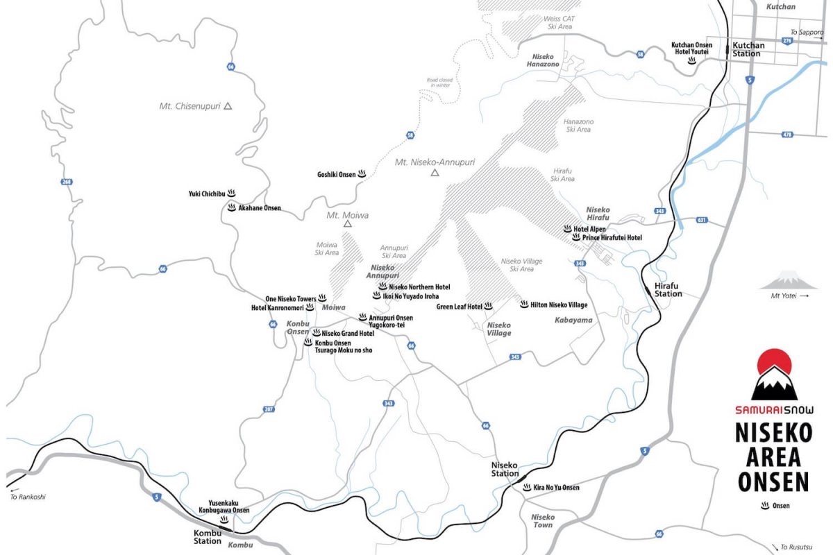 Niseko Onsen Map