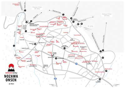 Nozawa Onsen Village Map