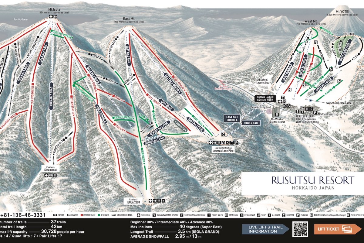 Rusutsu Trail Map