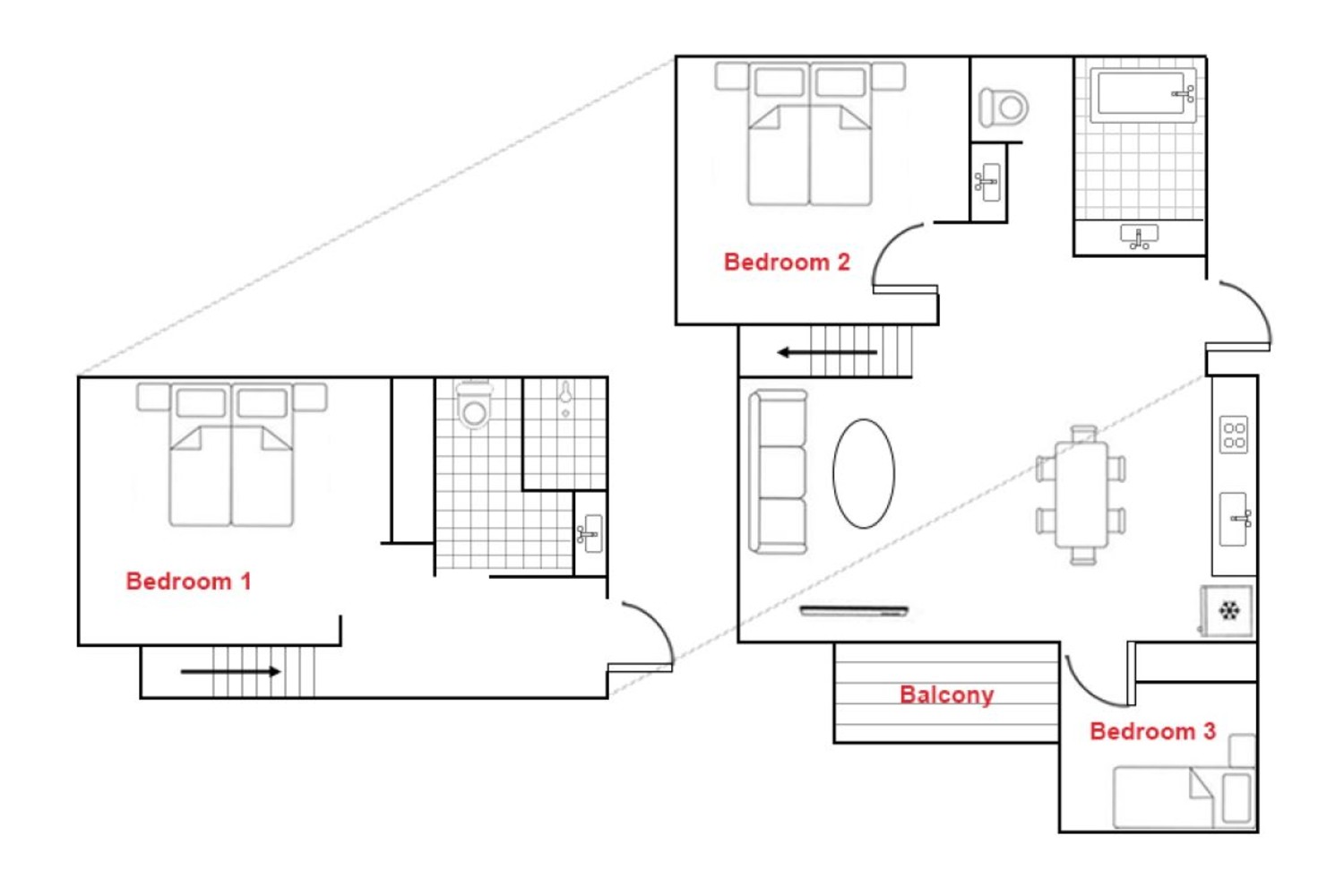 Powder Tracks - 3 Bed 2 Bath Apartment (Split Level) image 1