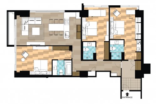 Chatrium Niseko - 3 Bedroom Apartment - Ski Hill Views