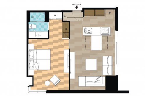 Chatrium Niseko - 1 Bedroom Apartment - Village View
