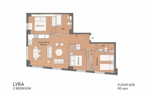 Lyra Furano - 3 Bedroom Apartment