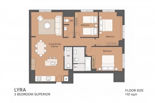 Lyra Furano - 3 Bedroom Superior Apartment