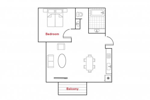 Powder Tracks - 1 Bedroom Apartment with Bathtub (Ground Floor) image 1