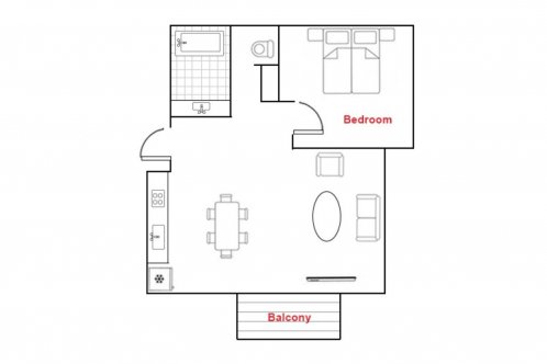 Powder Tracks - 1 Bedroom Apartment with Bathtub (Ground Floor) image 2