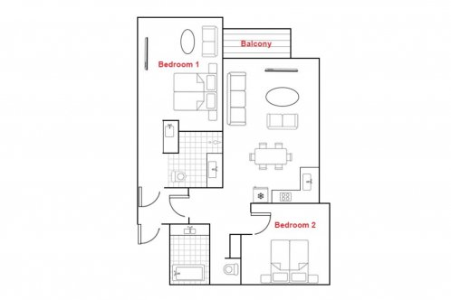 Powder Tracks - 2 Bed 2 Bath Apartment (Dual Key) image 1