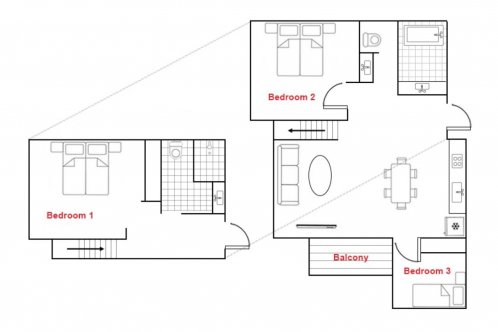 Powder Tracks - 3 Bed 2 Bath Apartment (Split Level) image 1