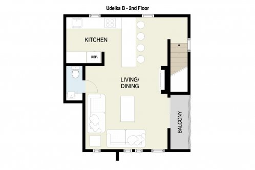 Udelka B - 1 Bedroom Apartment image 2